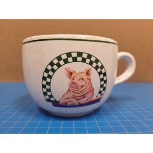 Topco Jumbo Stoneware Coffee Mug 22oz Novelty Pig Design Cup Thailand Large Size